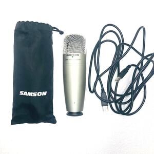 SAMSON C01U Hand Held Studio Condenser Microphone Audio Jack USB Cable